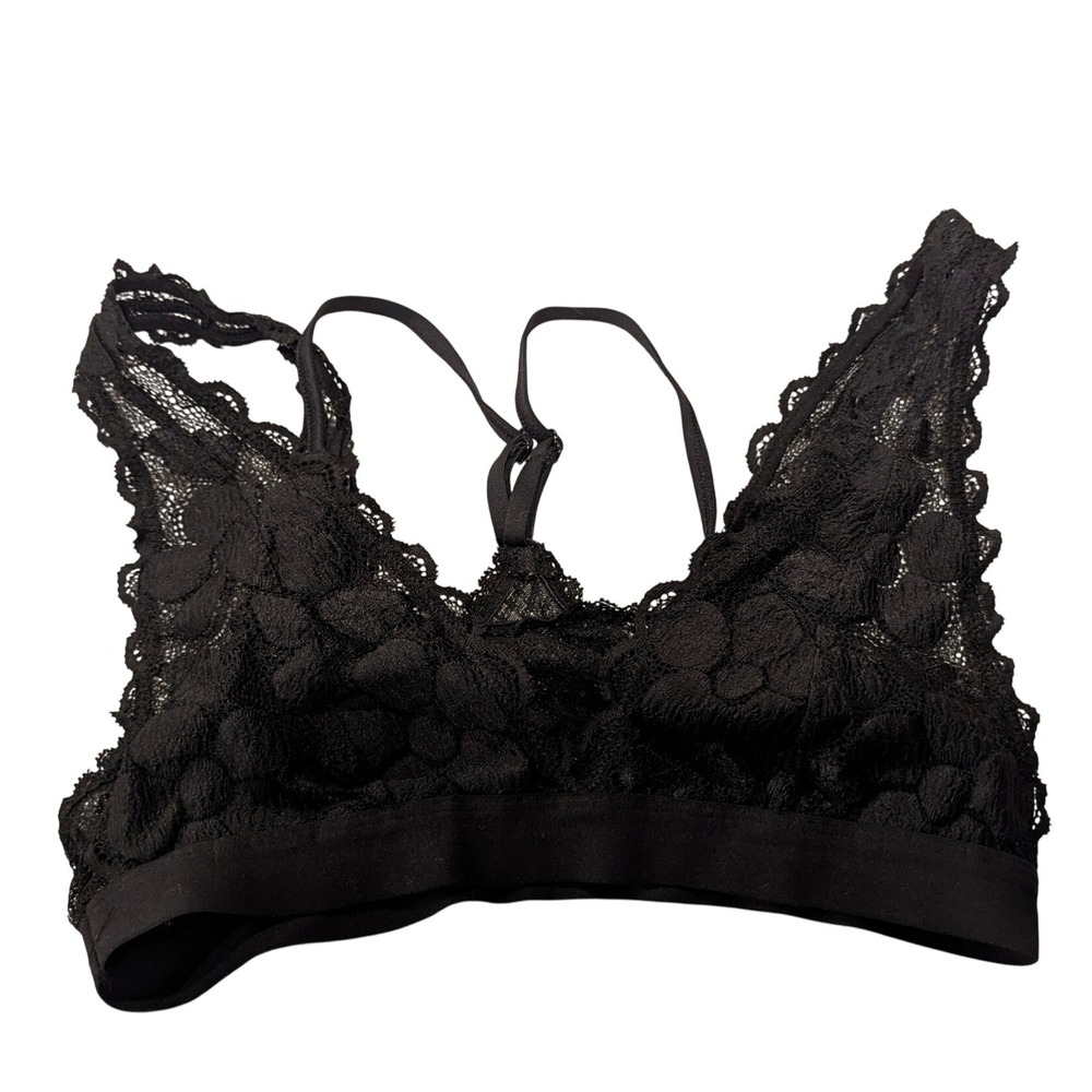 Aerie‎ Black Lace Bralette Racerback Lingerie Top Comfortable